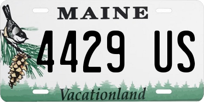 ME license plate 4429US