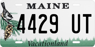 ME license plate 4429UT