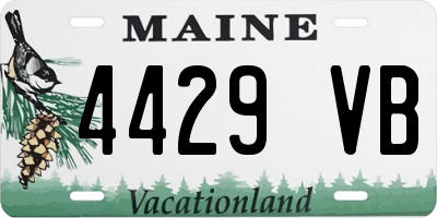 ME license plate 4429VB