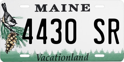 ME license plate 4430SR