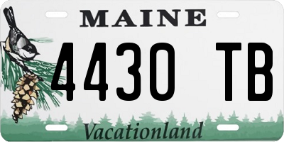 ME license plate 4430TB