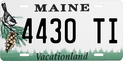 ME license plate 4430TI
