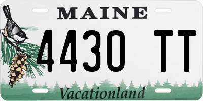 ME license plate 4430TT