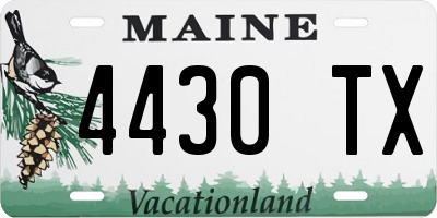 ME license plate 4430TX