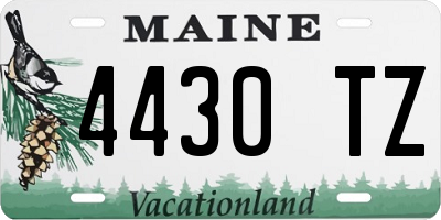 ME license plate 4430TZ