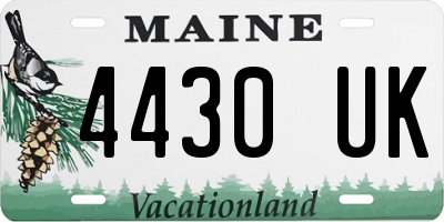 ME license plate 4430UK