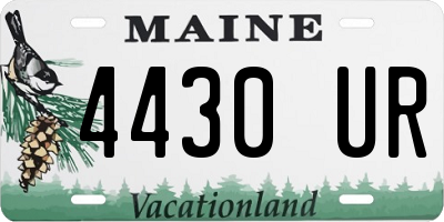 ME license plate 4430UR