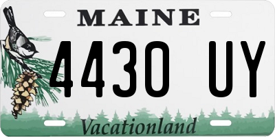 ME license plate 4430UY