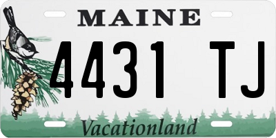 ME license plate 4431TJ