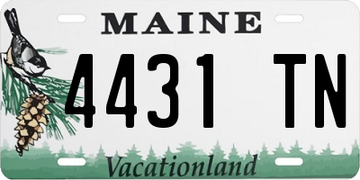 ME license plate 4431TN