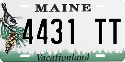 ME license plate 4431TT