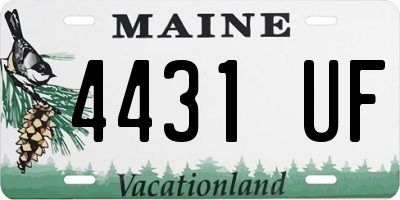 ME license plate 4431UF