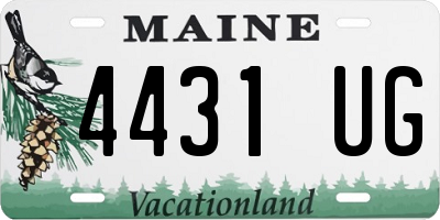 ME license plate 4431UG