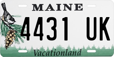 ME license plate 4431UK