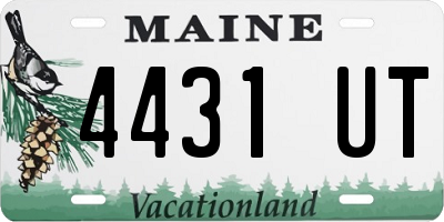 ME license plate 4431UT