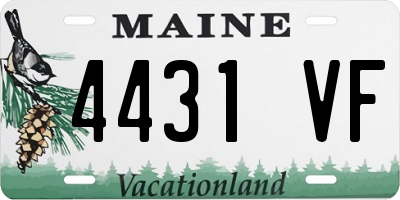 ME license plate 4431VF