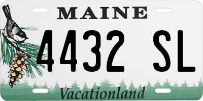 ME license plate 4432SL