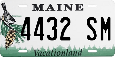 ME license plate 4432SM