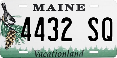 ME license plate 4432SQ