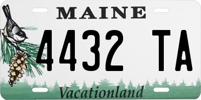 ME license plate 4432TA
