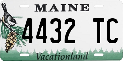 ME license plate 4432TC