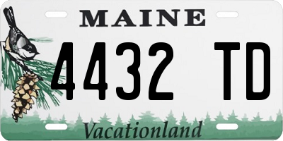 ME license plate 4432TD