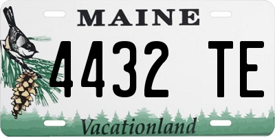 ME license plate 4432TE