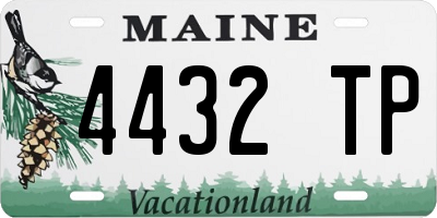 ME license plate 4432TP