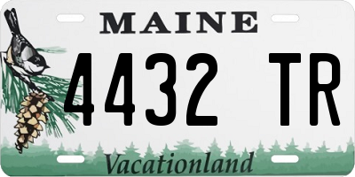 ME license plate 4432TR