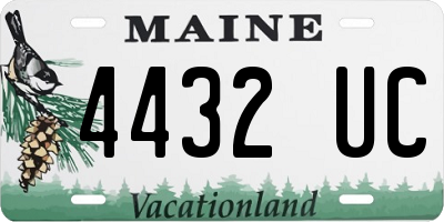 ME license plate 4432UC