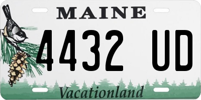 ME license plate 4432UD