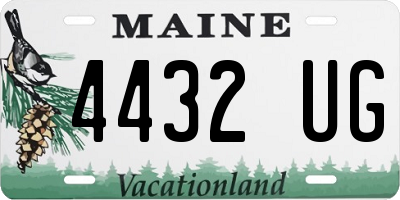ME license plate 4432UG