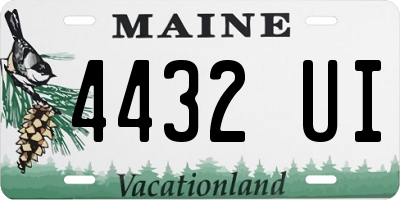 ME license plate 4432UI