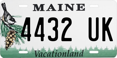 ME license plate 4432UK