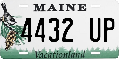 ME license plate 4432UP
