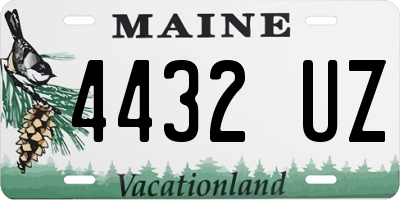 ME license plate 4432UZ