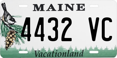 ME license plate 4432VC
