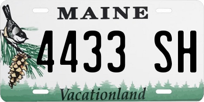 ME license plate 4433SH