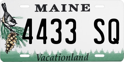 ME license plate 4433SQ