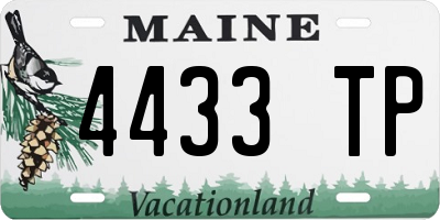 ME license plate 4433TP