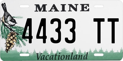 ME license plate 4433TT