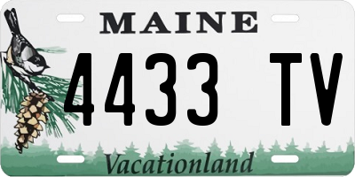 ME license plate 4433TV