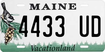ME license plate 4433UD