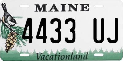 ME license plate 4433UJ