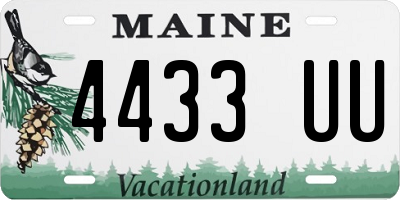 ME license plate 4433UU