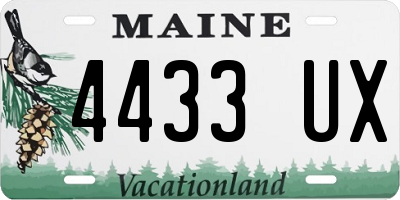 ME license plate 4433UX