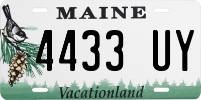 ME license plate 4433UY