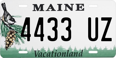 ME license plate 4433UZ