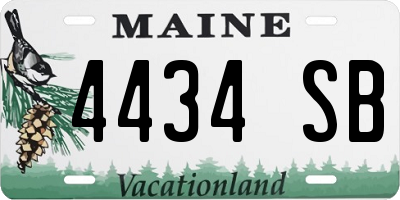 ME license plate 4434SB