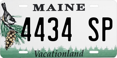 ME license plate 4434SP